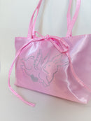 Pink Angel Bunny Bedazzled Satin Shoulder Bag
