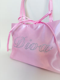 Pink Diva Bedazzled Satin Shoulder Bag