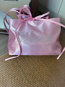 Pink Diva Bedazzled Satin Shoulder Bag