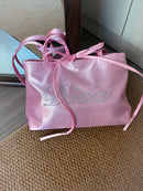 Pink Diva Bedazzled Satin Shoulder Bag
