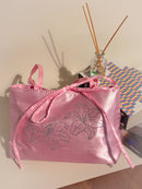 Pink Lily Bedazzled Satin Shoulder Bag