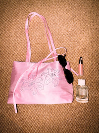 Pink Lily Bedazzled Satin Shoulder Bag