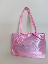 Pink Lily Bedazzled Satin Shoulder Bag