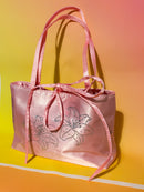 Pink Lily Bedazzled Satin Shoulder Bag