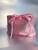 Pink Lily Bedazzled Satin Shoulder Bag