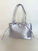 Silver Angel Bedazzled Satin Shoulder Bag